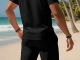 Black Short sleeve polo shirt set