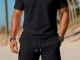 Black Short sleeve polo shirt set